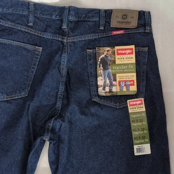 NWT Men's Wrangler Five Star Regular Fit Jeans Size 40 X 32 - Picture 3 of 4